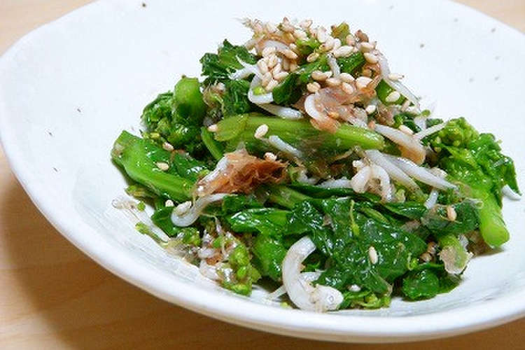 ポン酢で菜の花としらすのおかか和え レシピ 作り方 By ポン酢職人nao クックパッド 簡単おいしいみんなのレシピが353万品