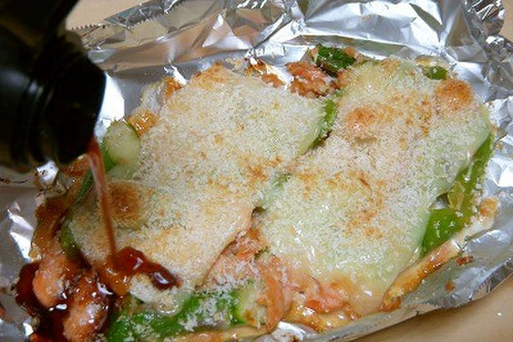 ポン酢でアスパラと鮭のチーズホイル焼き レシピ 作り方 By ポン酢職人nao クックパッド 簡単おいしいみんなのレシピが360万品