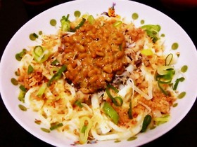 ●簡単♪ウチの鯖納豆うどん♪●