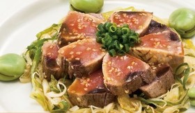 かつおのごまねぎステーキ