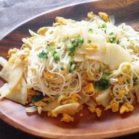 かぶと玉ねぎの和風そうめんチャンプルー
