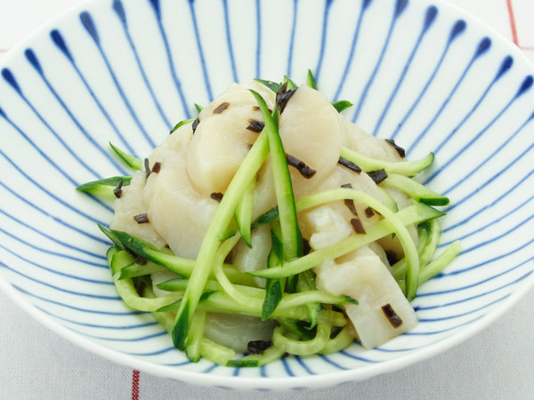 ほたてときゅうりの昆布和え