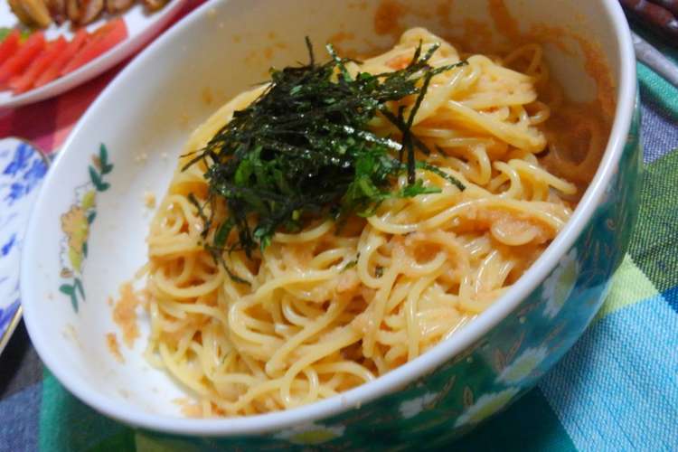 和風だしで マヨネーズ明太子パスタ レシピ 作り方 By おうちのレシピ クックパッド