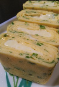 生パセリとチーズの卵焼き