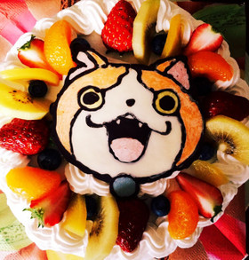 妖怪ウォッチジバニャン誕生日ケーキ