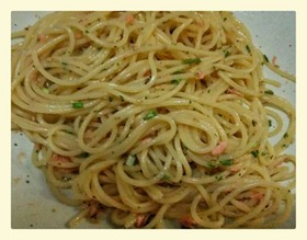 ザ・手抜き!お鍋1つで鮭フレークのパスタ