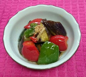 なすとピーマンの煮浸し