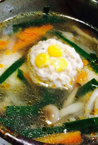 簡単☆鶏団子の中華スープ