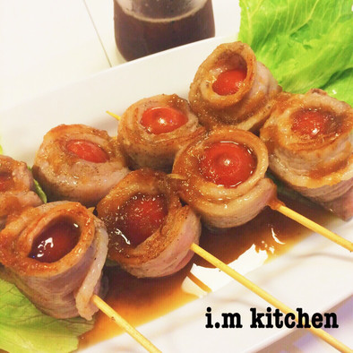 ミニトマトの豚串♡絶品おろしソースの写真