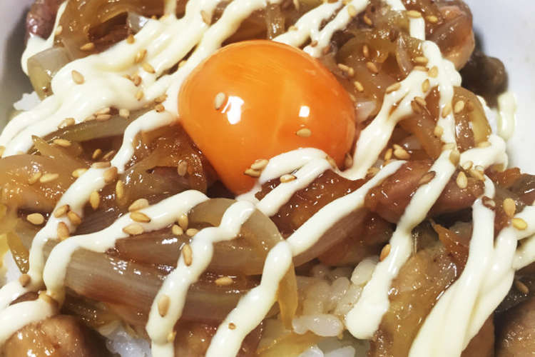 鶏玉ねぎの甘辛簡単丼 レシピ 作り方 By Saaaaaky クックパッド 簡単おいしいみんなのレシピが352万品