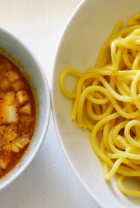 本格辛口つけ麺！パスタで市販麺を超える！