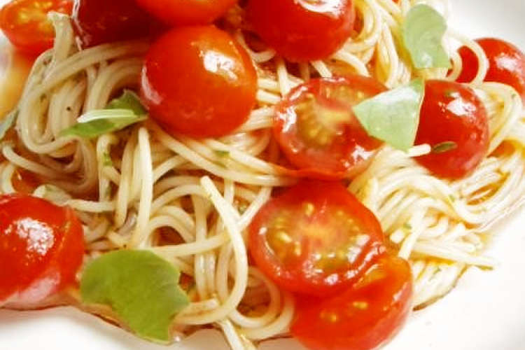 簡単コク旨 絶品トマトソースの冷製パスタ レシピ 作り方 By デミキッチン クックパッド 簡単おいしいみんなのレシピが360万品