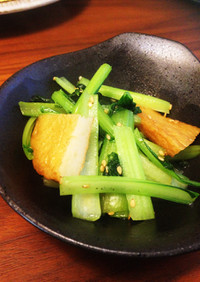 小松菜とひら天の炒め物