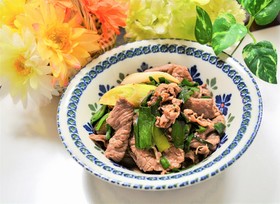 簡単♪牛肉&ニラネギ炒め