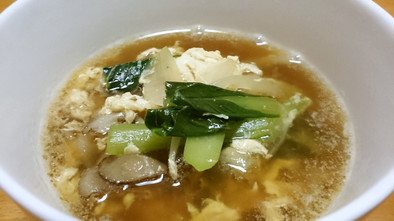 コク旨！小松菜と舞茸の溶き玉中華スープ♪の写真