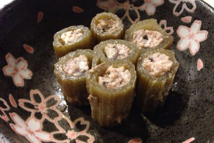 秋田蕗の肉詰め レシピ 作り方 By おかあの台所 クックパッド