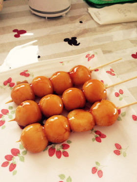 レンジで上新粉(米粉)のみたらし団子