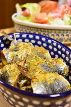 いわしのくるくる紫蘇チーズ焼き