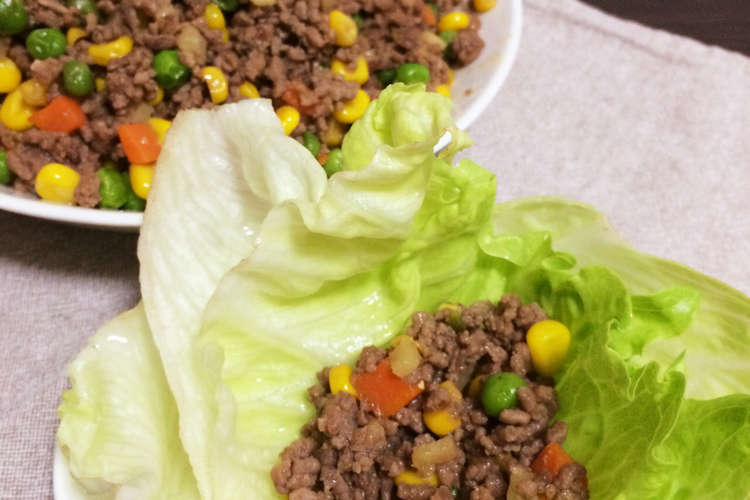 簡単 ひき肉のレタス包み レシピ 作り方 By あッい クックパッド 簡単おいしいみんなのレシピが361万品