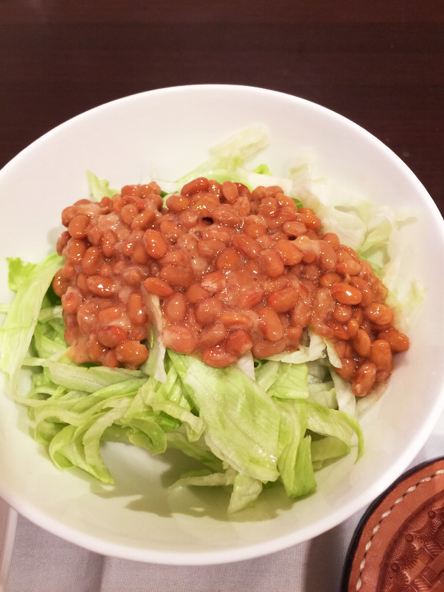 納豆レタスの簡単サラダの画像