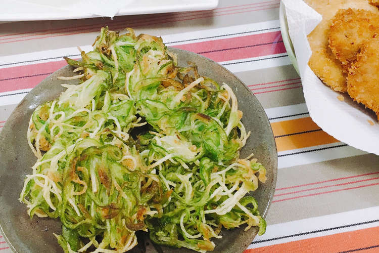 ピーマンのかき揚げ 子供も大好き レシピ 作り方 By かとじ クックパッド 簡単おいしいみんなのレシピが352万品