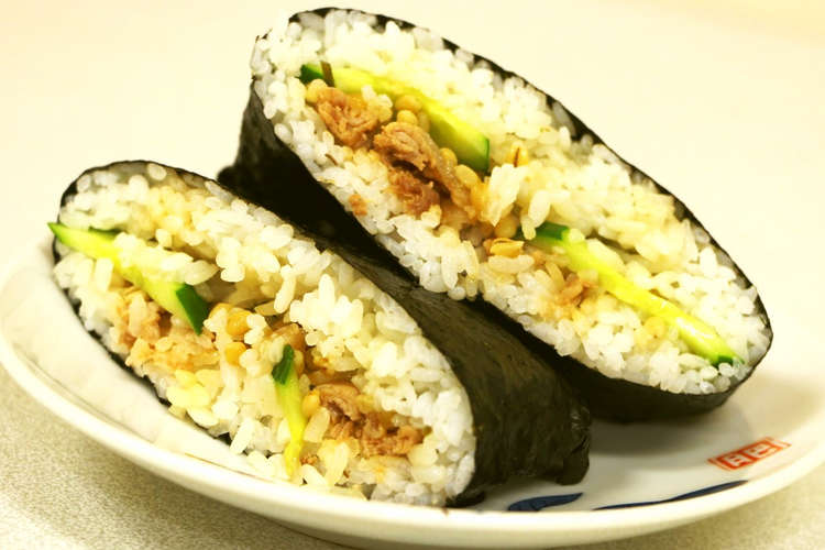南島原市特産 納豆味噌おにぎらず レシピ 作り方 By 南島原市 クックパッド 簡単おいしいみんなのレシピが361万品