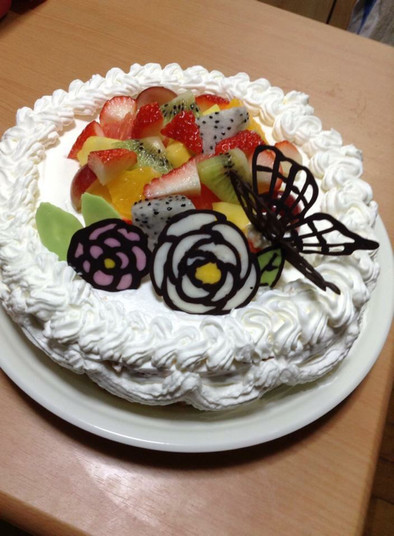 結婚記念日のケーキの写真