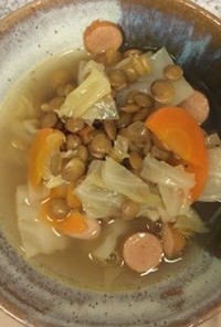 身体に優しいレンズ豆のスープ