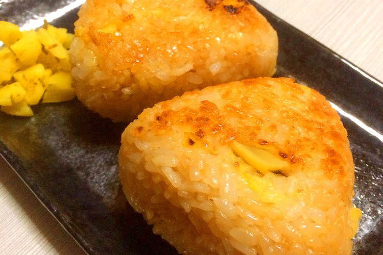 たくあん入り焼きおにぎり レシピ 作り方 By Kittko クックパッド