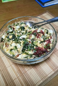 簡単☆大根菜のミモザ風☆海藻サラダ