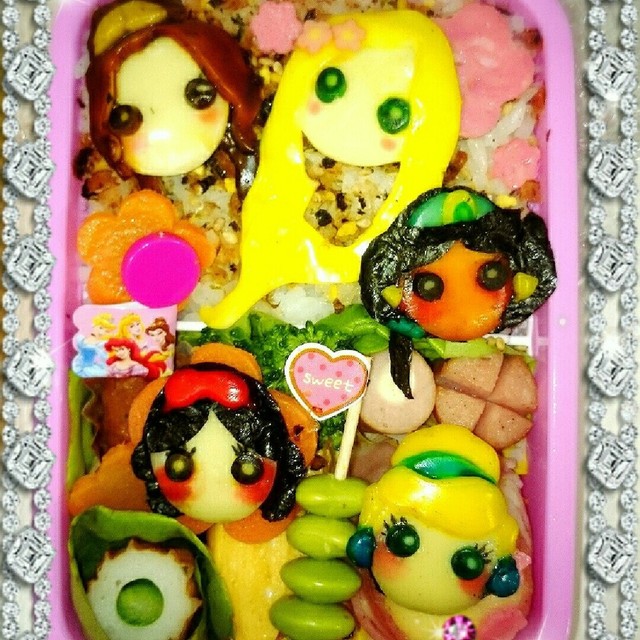 ディズニープリンセスキャラ弁 レシピ 作り方 By Meks クックパッド 簡単おいしいみんなのレシピが363万品