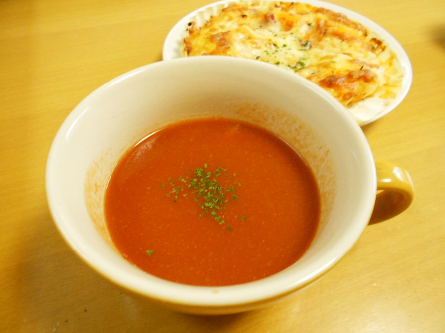 【夏バテ予防に】トマトのカレースープの画像
