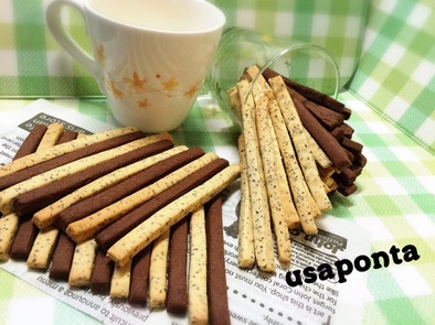 紅茶とココアのスティッククッキー♡の写真