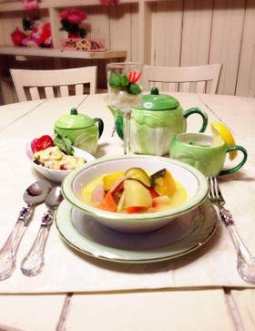 あんにゃの夏野菜ライスミルクシチュー♡