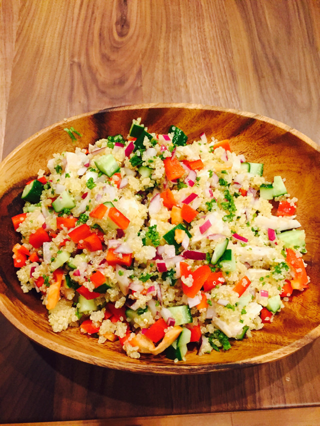 ほうれん草とキヌアのサラダのレシピ