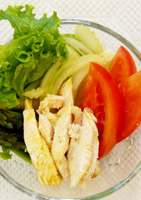 食欲増進！鶏肉と野菜のサラダ