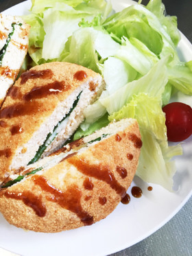 糖質制限★チキンおからチーズはさみ揚げ