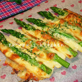 竹輪アスパラ♡チーズのっけ焼き〜♡