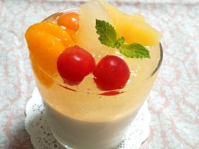 市販ゼリーで簡単!豪華に変身パンナコッタ