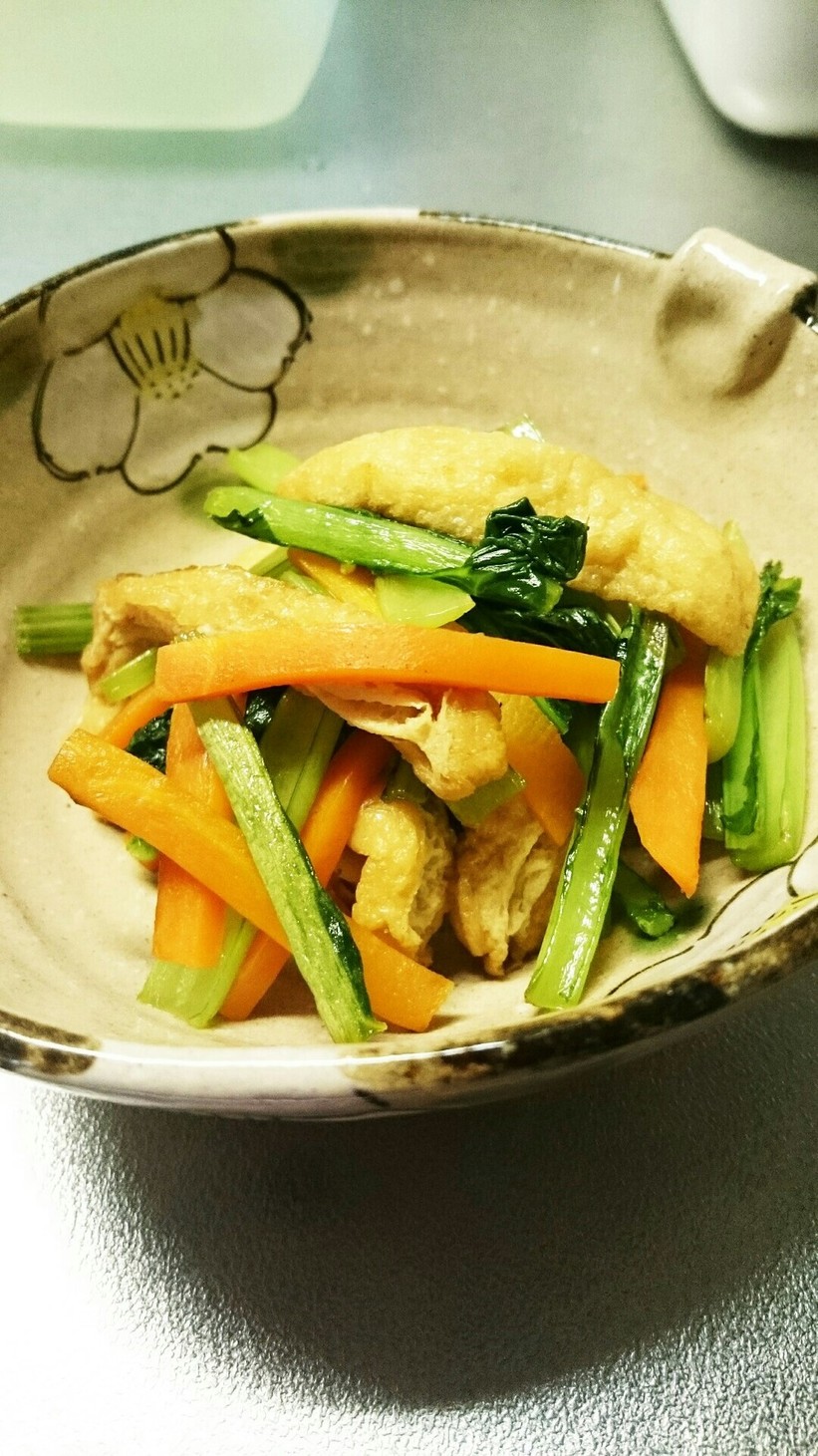 ⭐小松菜と油揚げのささっと炒め⭐の画像