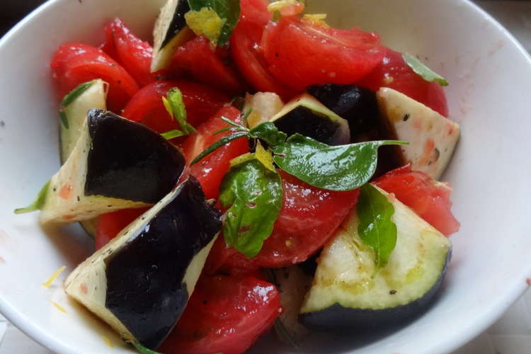 イタリアンな感じの水ナスとトマトのサラダ レシピ 作り方 By りーりさん クックパッド
