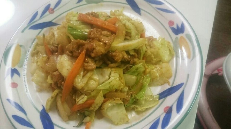 カレー味 豚と野菜の炒め物の画像