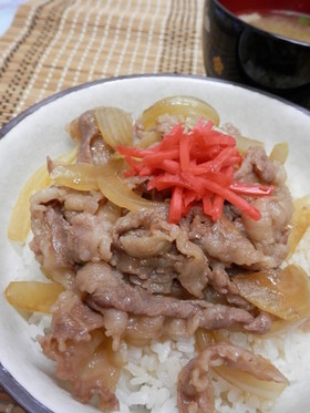 レンチン♪牛丼