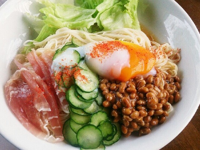冷やし中華風納豆そうめん レシピ 作り方 By まゆバラ クックパッド 簡単おいしいみんなのレシピが357万品