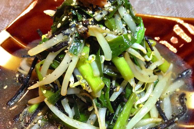 ニラともやしのナムル風梅醤油炒め レシピ 作り方 By Uki345 クックパッド