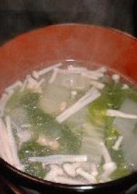 白菜とえのきの中華スープ