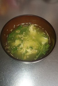 たっぷり水菜のたまごスープ