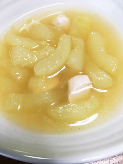 加賀太きゅうりのコンソメスープの写真