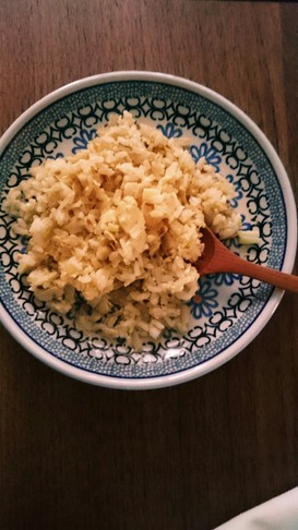 長葱と卵と生姜の炒め飯