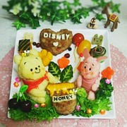 プーさんで3Dキャラごはんの写真
